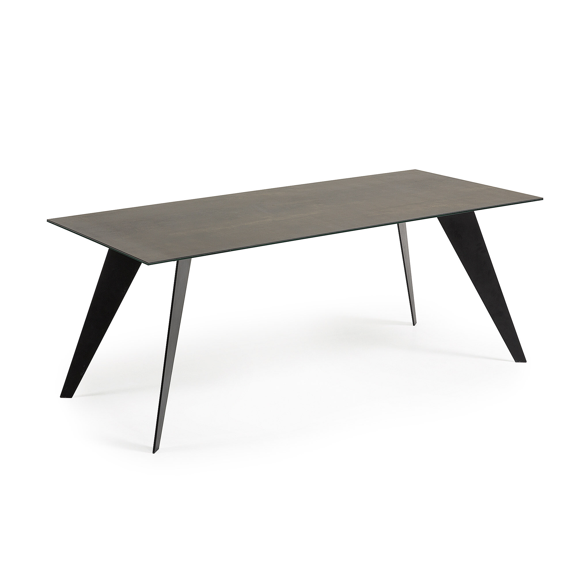 Kave Home Eettafel Koda Keramiek, 200 x 100cm - Grijs