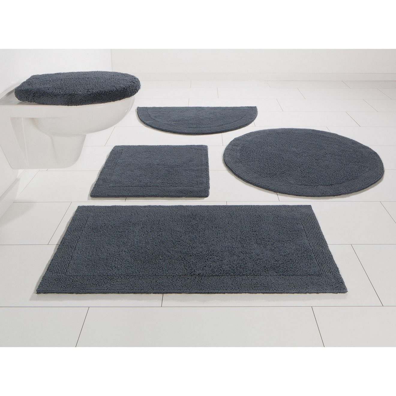 My home Badmat Kapra, badmat, badkamer tapijt met rand, badmat, badmat, katoen