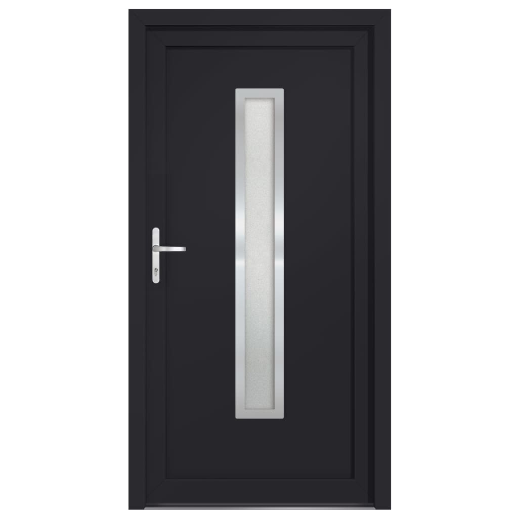 vidaXL Voordeur 98x190 cm PVC antracietkleurig