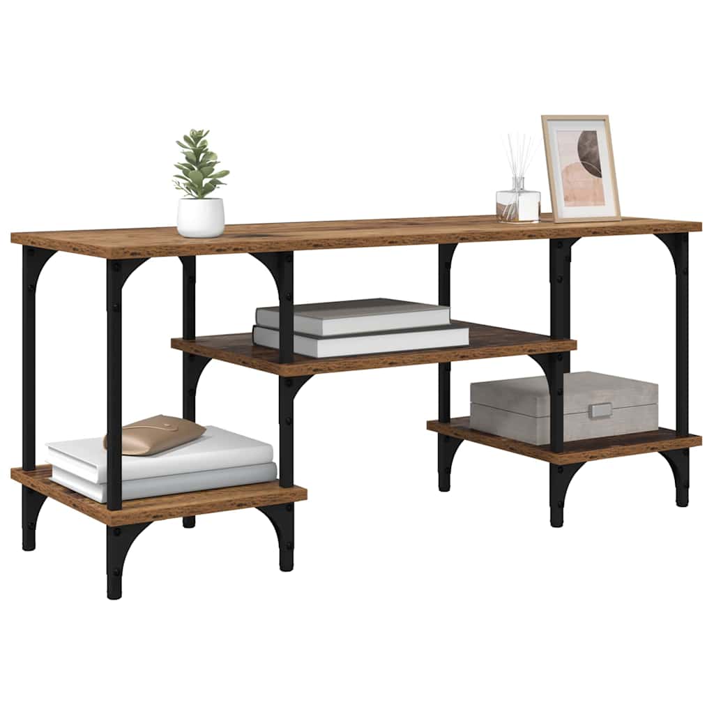 vidaXL TV-kast Oud Hout 102 x 35 x 45,5 cm Gemonteerd hout en ijzer