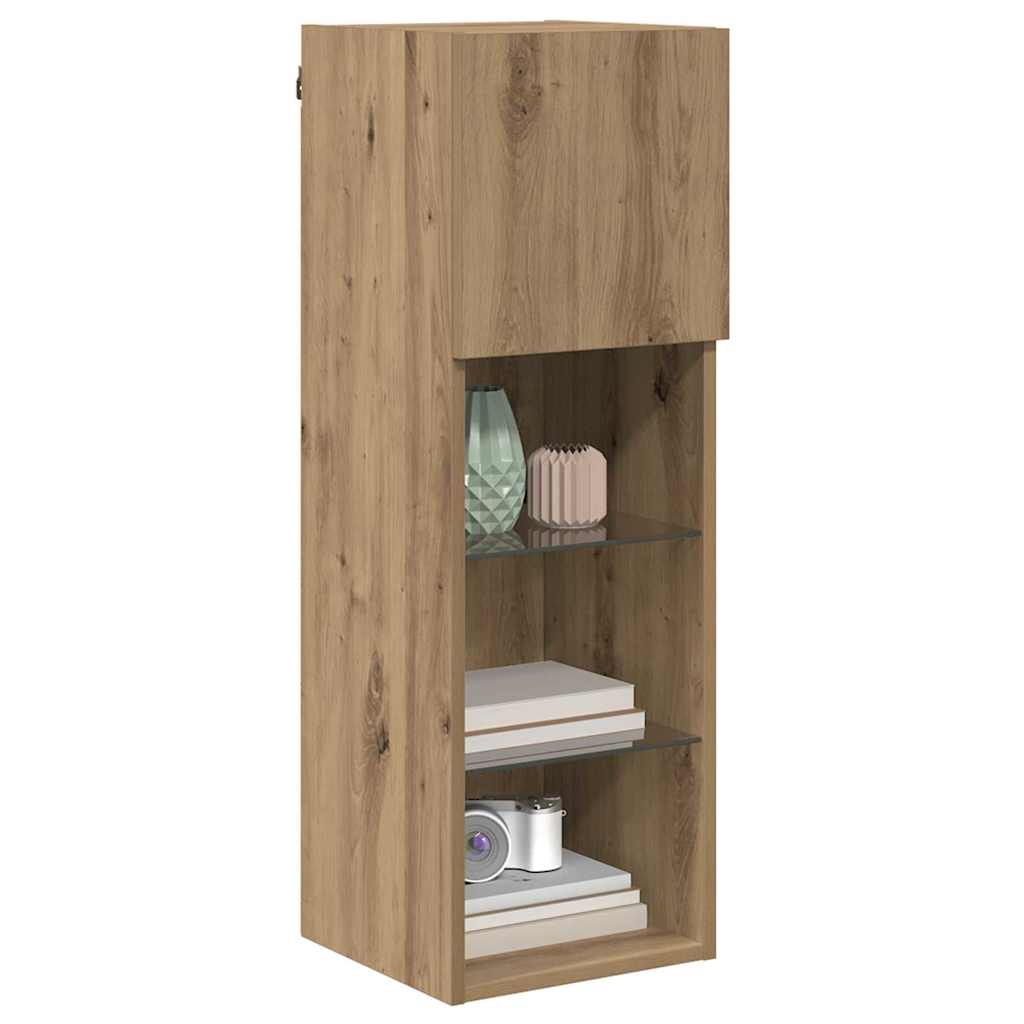 vidaXL Wandgemonteerde TV Kast Artisan Eiken 30,5 x 30 x 90 cm