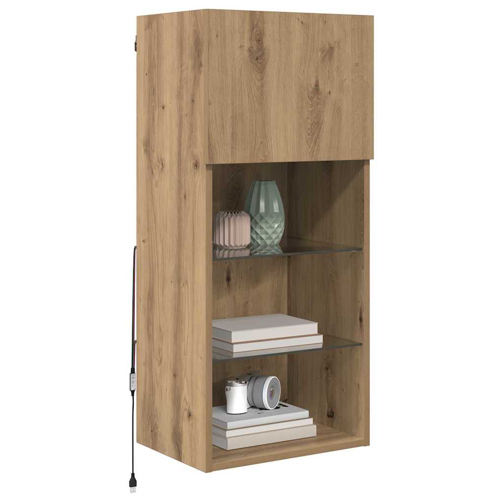 vidaXL Wandgemonteerde TV Kast Artisan Eiken 40,5 x 30 x 90 cm