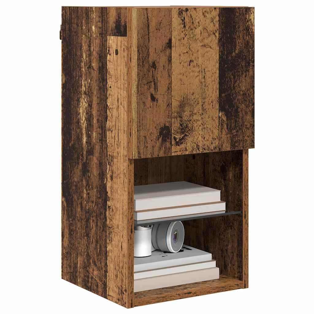 vidaXL Wandgemonteerde TV-kasten 2 pcs Oud Hout 30,5 x 30 x 60 cm