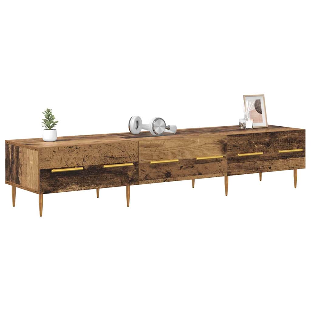 vidaXL TV-kast met lade Oud Hout 150 x 36 x 30 cm Bewerkt hout