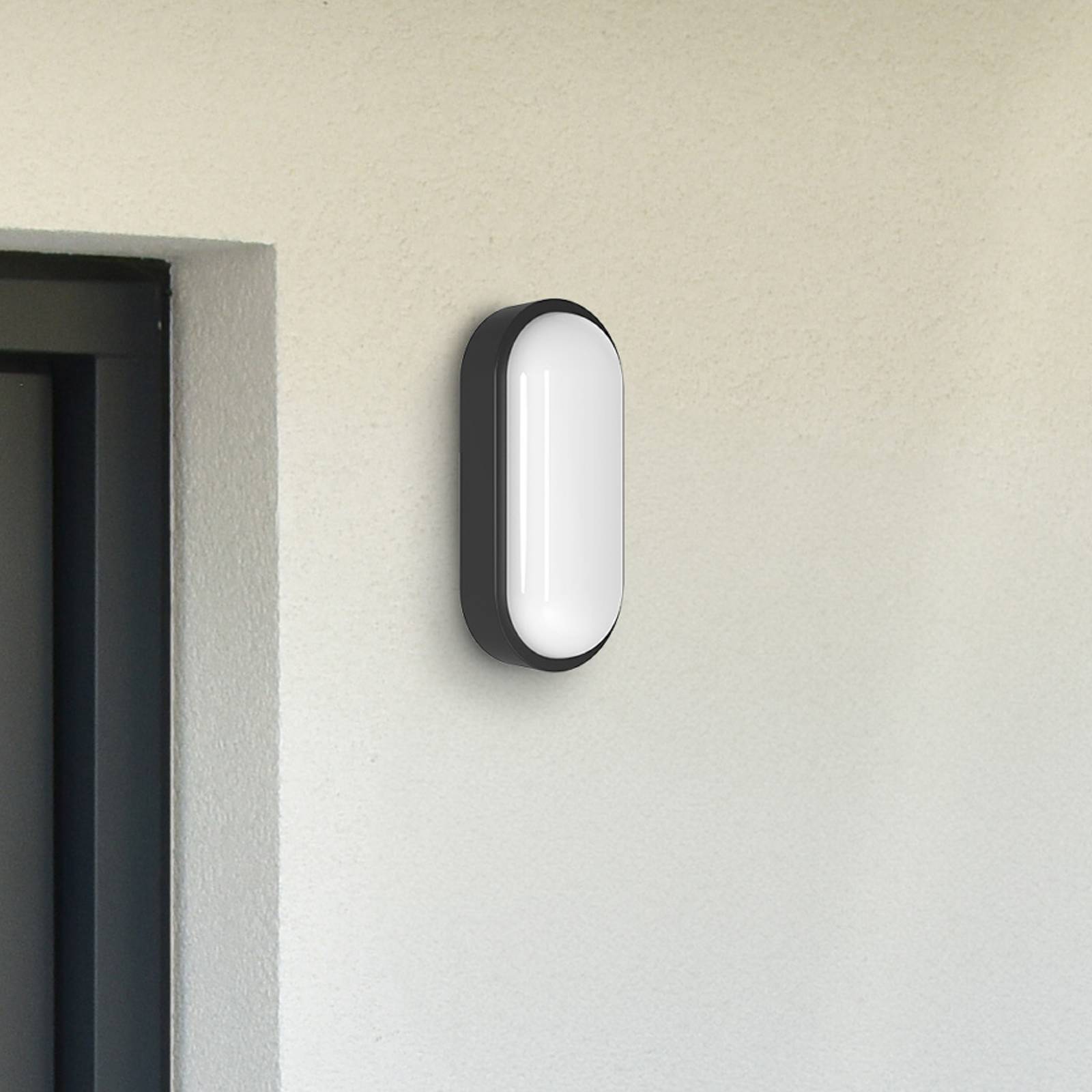 Megatron LED buiten wandlamp Zella Neo XL Sensor zwart IP54