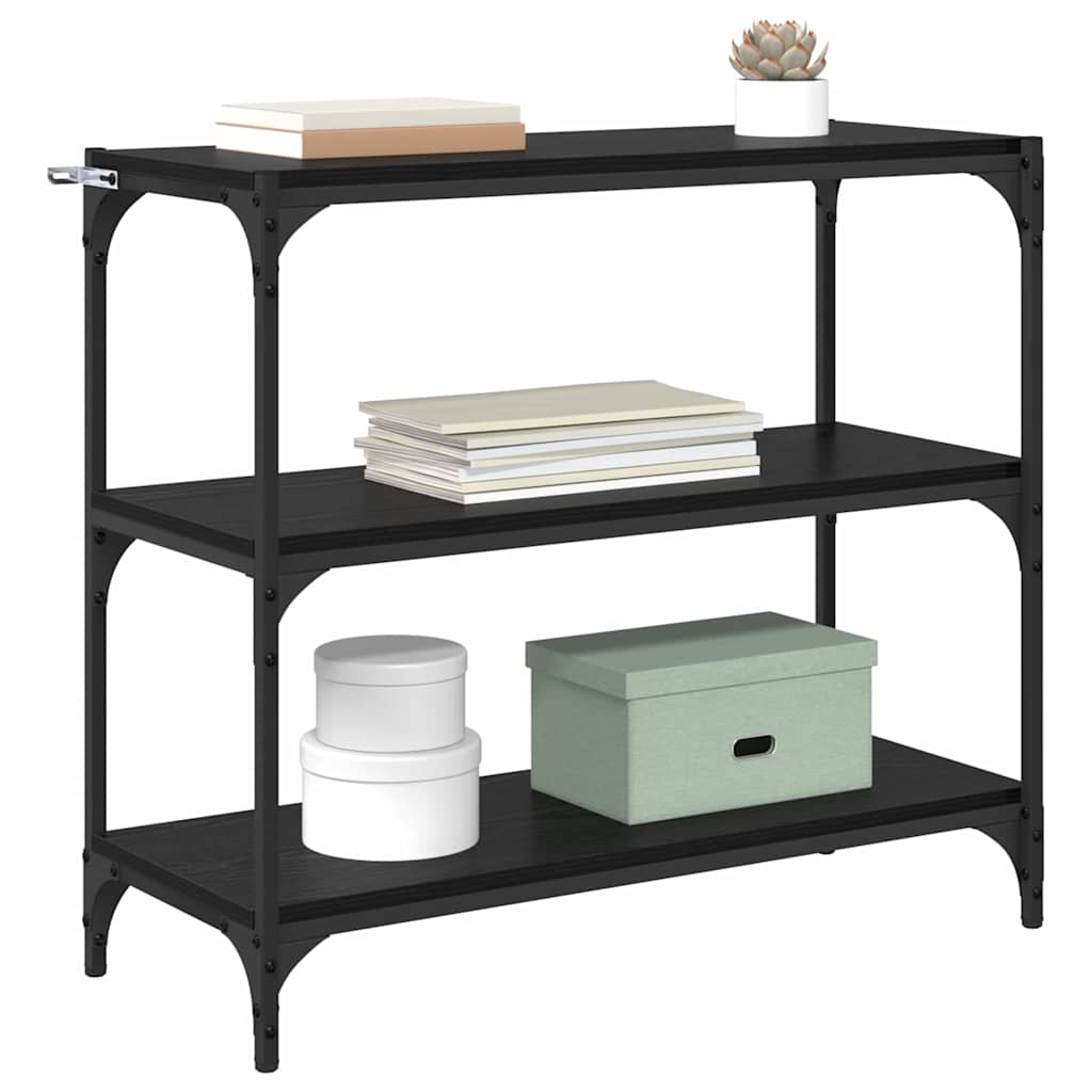 vidaXL Boekenkast Zwart Eiken 80 x 33 x 70,5 cm