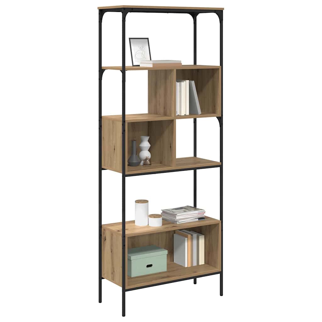 vidaXL Boekenkast Artisan Eiken 76 x 33 x 188,5 cm Bewerkt hout
