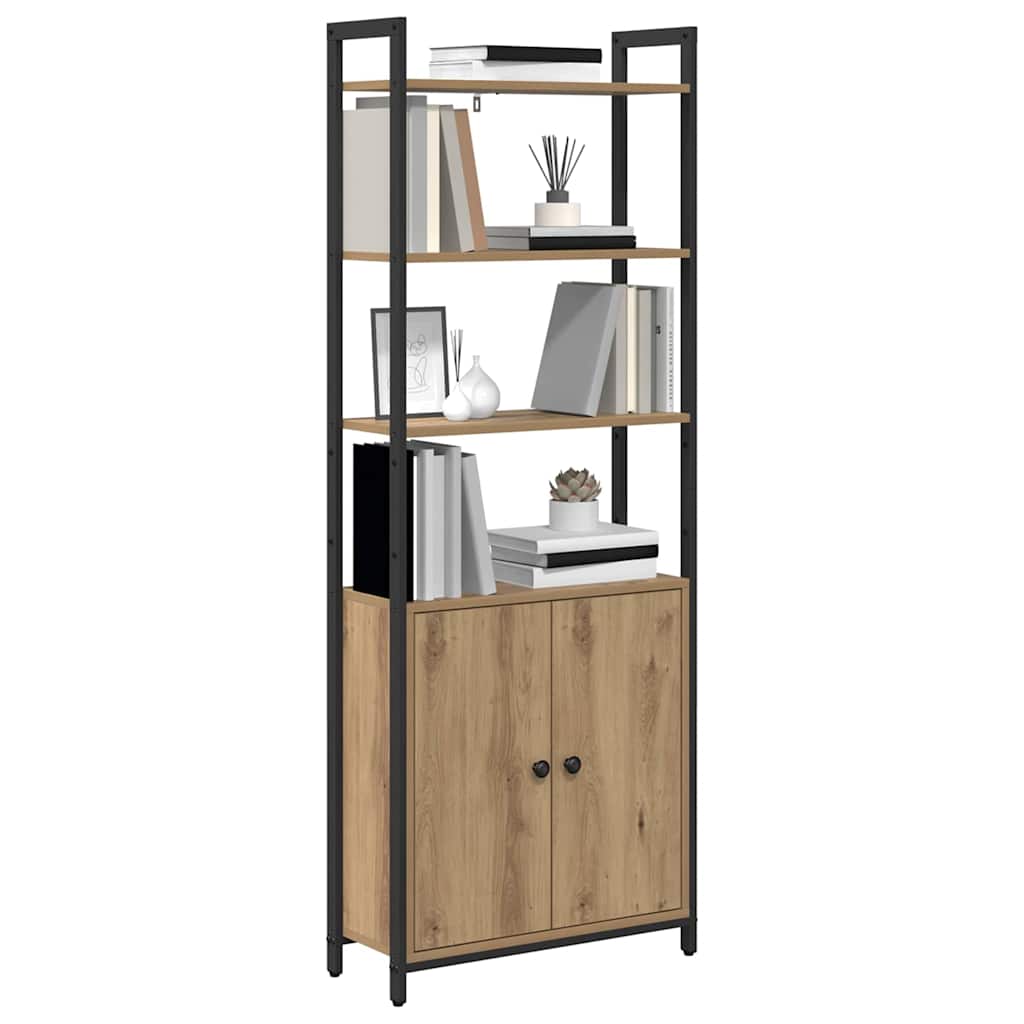 vidaXL Boekenkast Artisan Eiken 60 x 24 x 161 cm Bewerkt hout