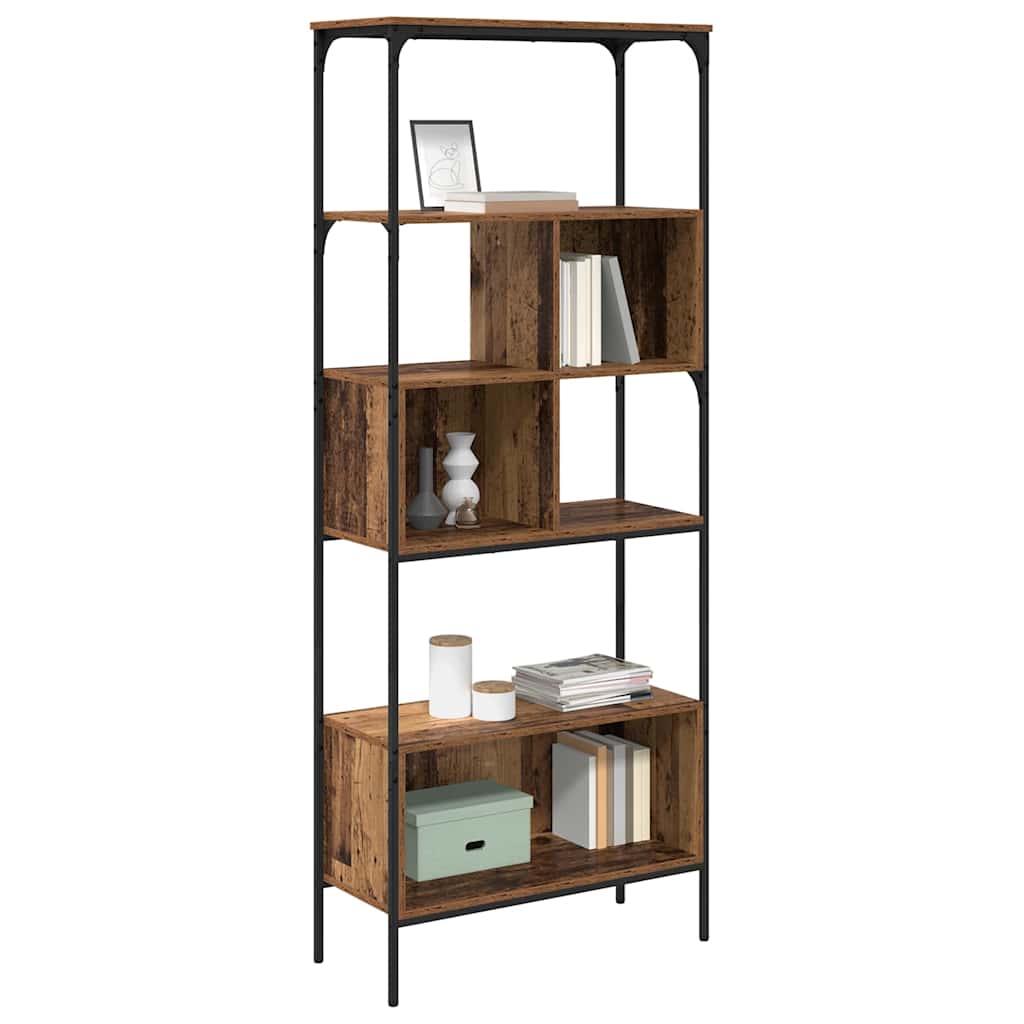 vidaXL Boekenkast Oud Hout 76 x 33 x 188,5 cm Bewerkt hout