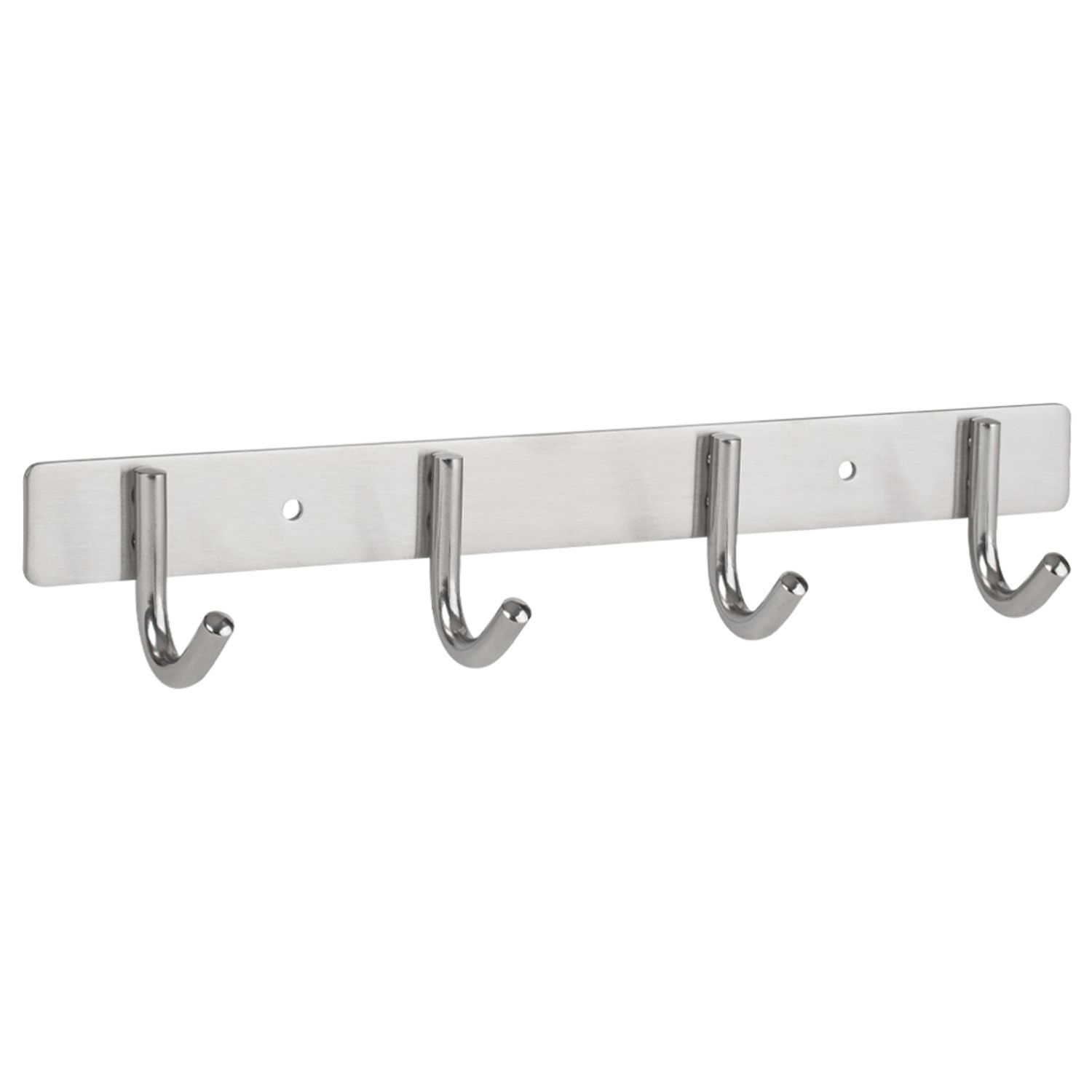 Praxis Hangerail Met Afgeronde Hoeken, 4 Haken, Roestvrij Staal