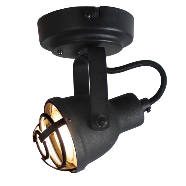 Sfeerlampen Spot Industria zwart 1 lichts