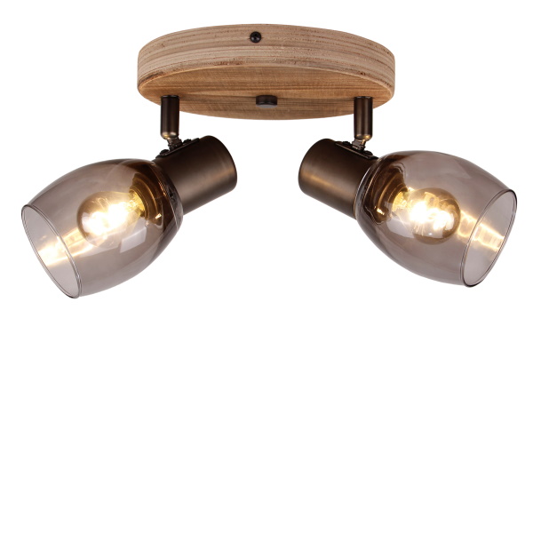 Sfeerlampen Spot Sylvie zwart 2 lichts