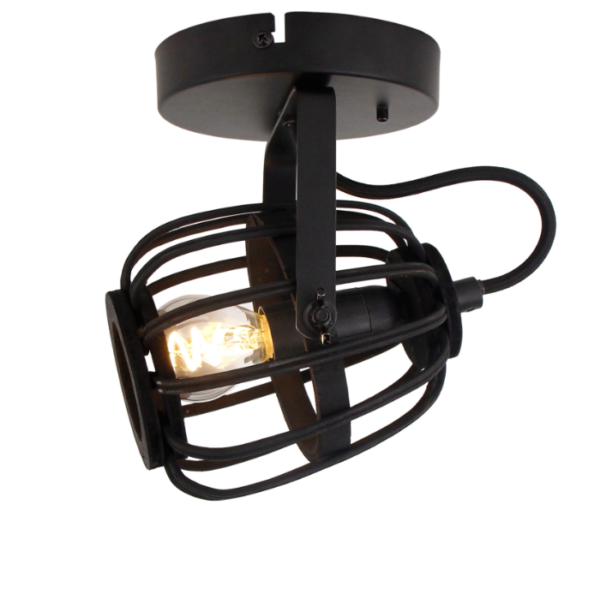 Sfeerlampen Spot trapezoid zwart 1 lichts