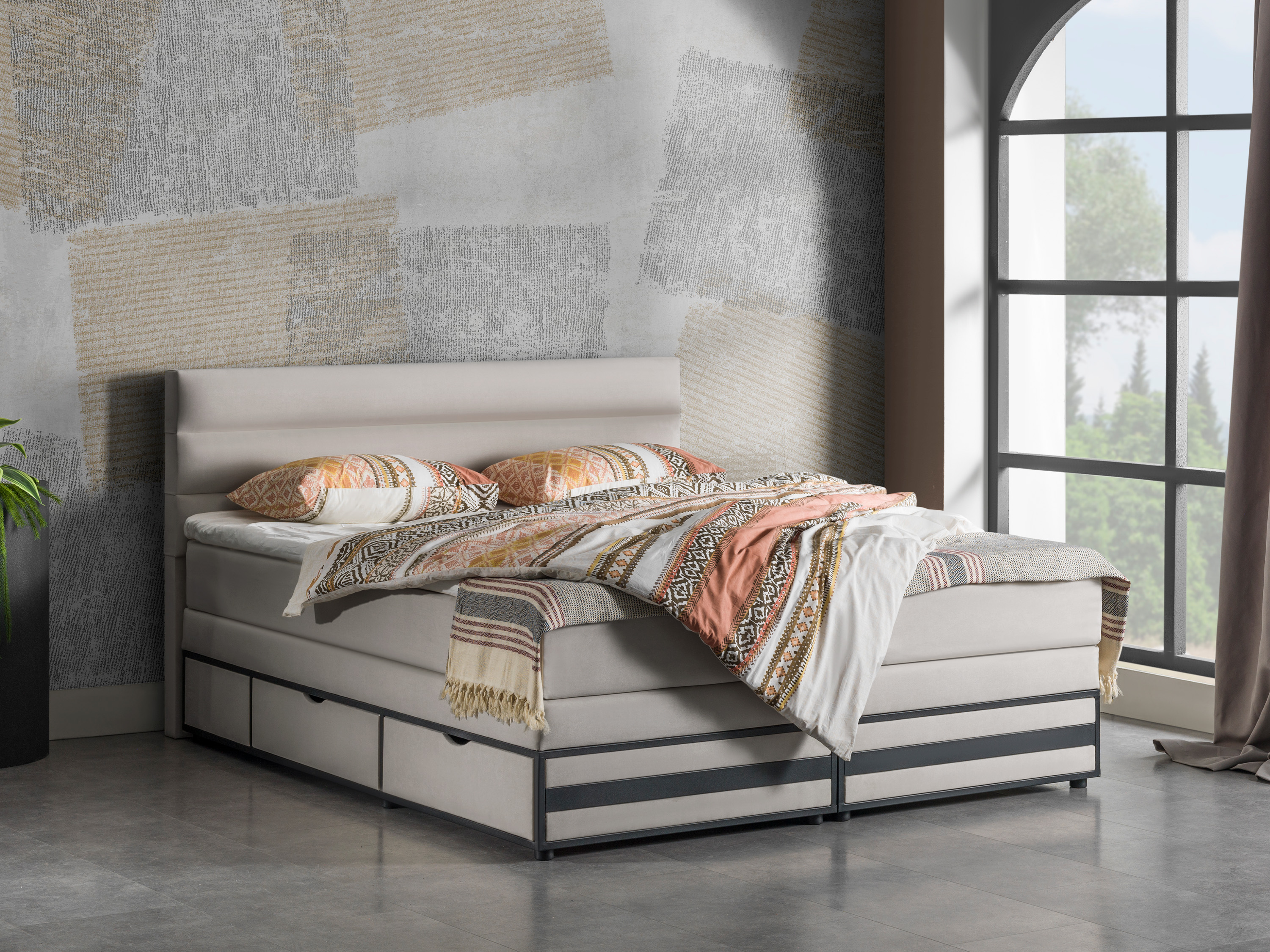 TotaalBED Opbergboxspring Berlijn met lade