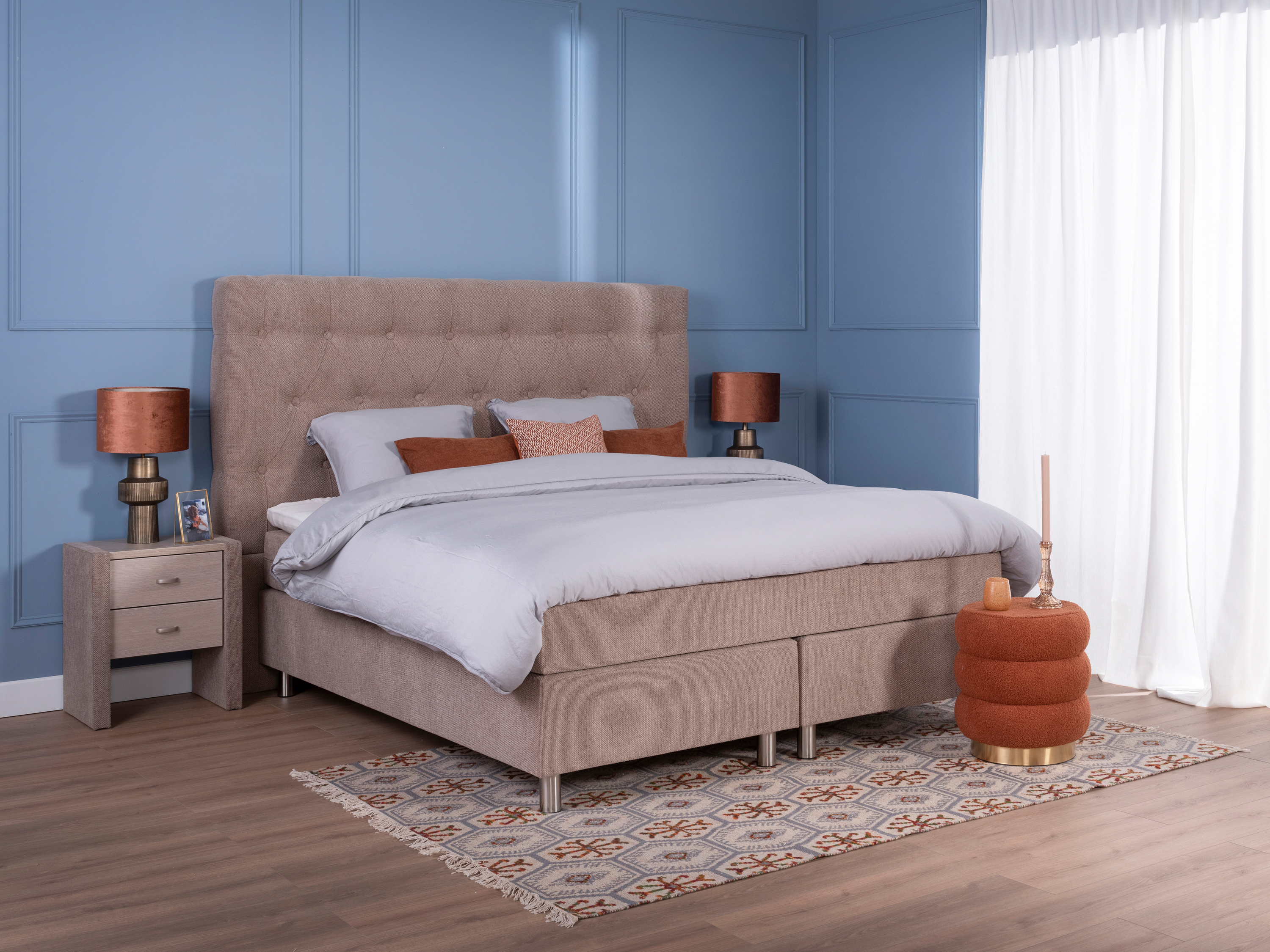 TotaalBED Boxspring Upsalla 153cm hoog