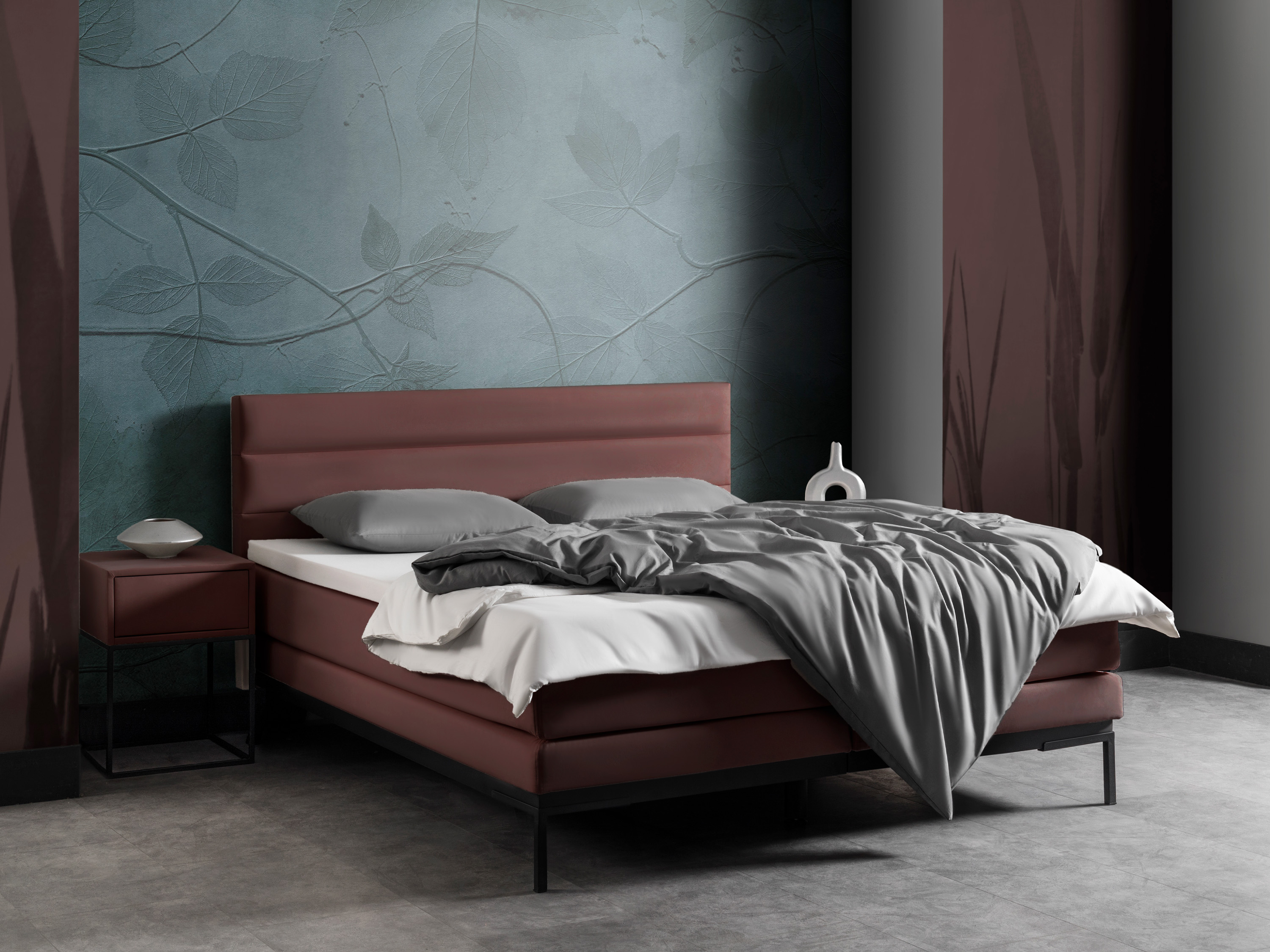 TotaalBED Boxspring Bordeaux