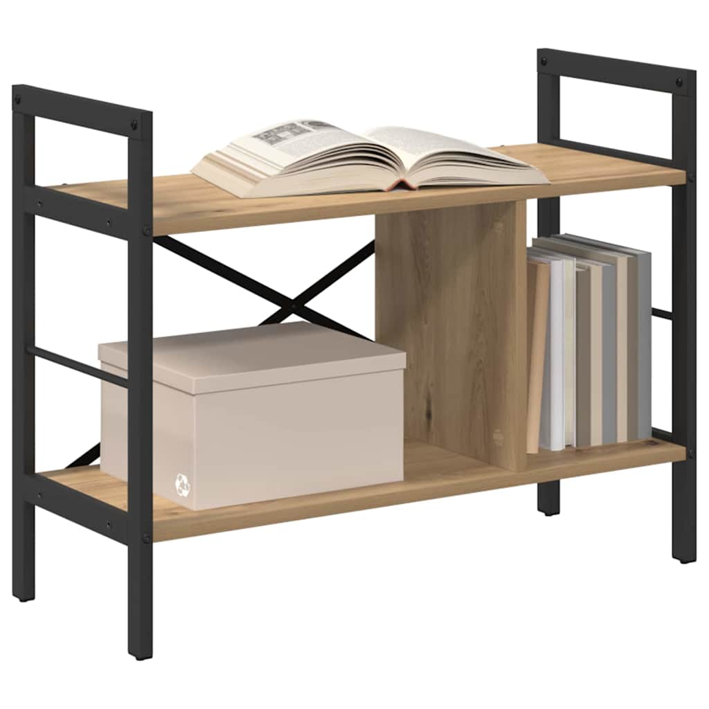 vidaXL Boekenkast Artisan Eiken 75 x 30 x 58,5 cm Bewerkt hout
