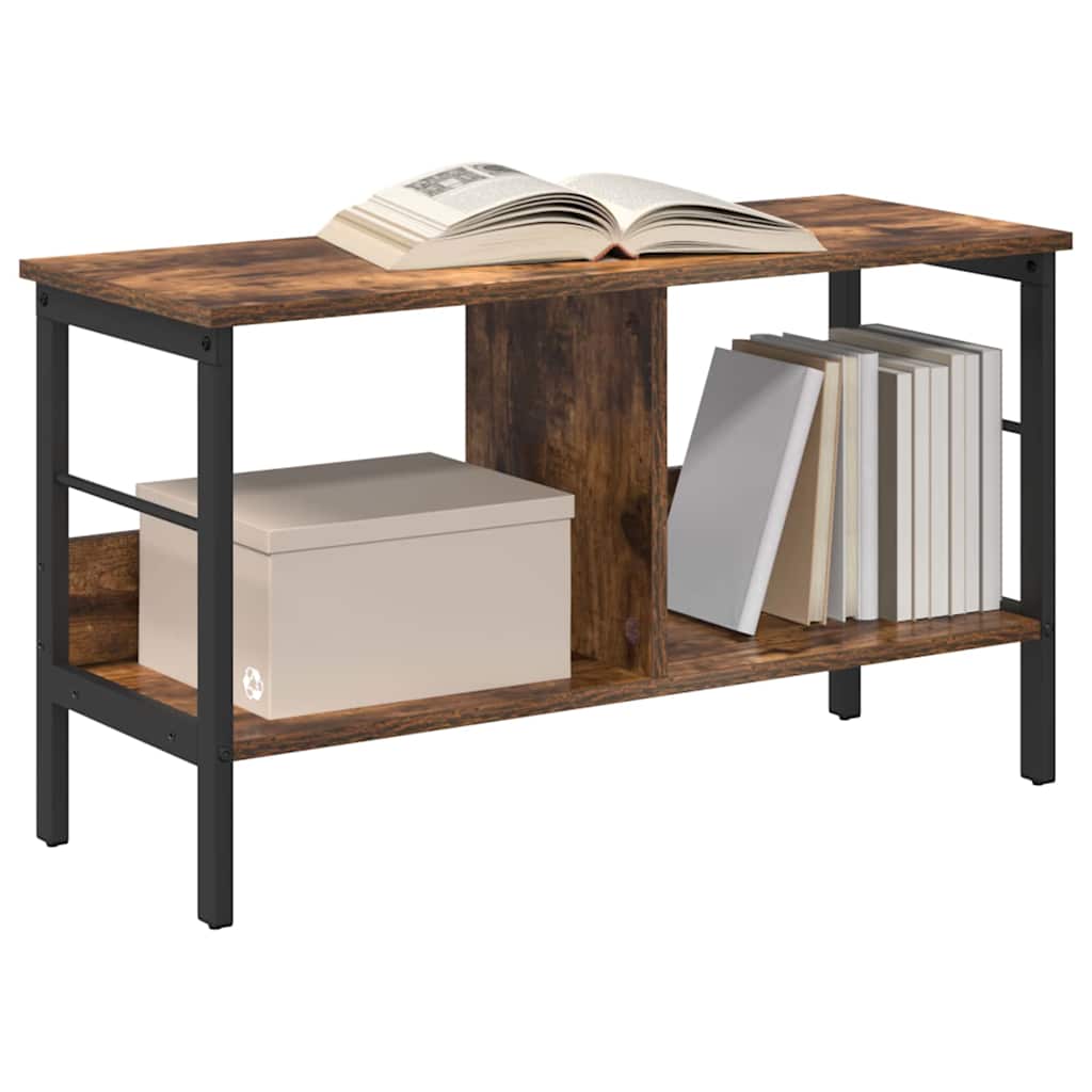 vidaXL Boekenkast Gerookt eiken 82 x 32 x 47 cm Bewerkt hout