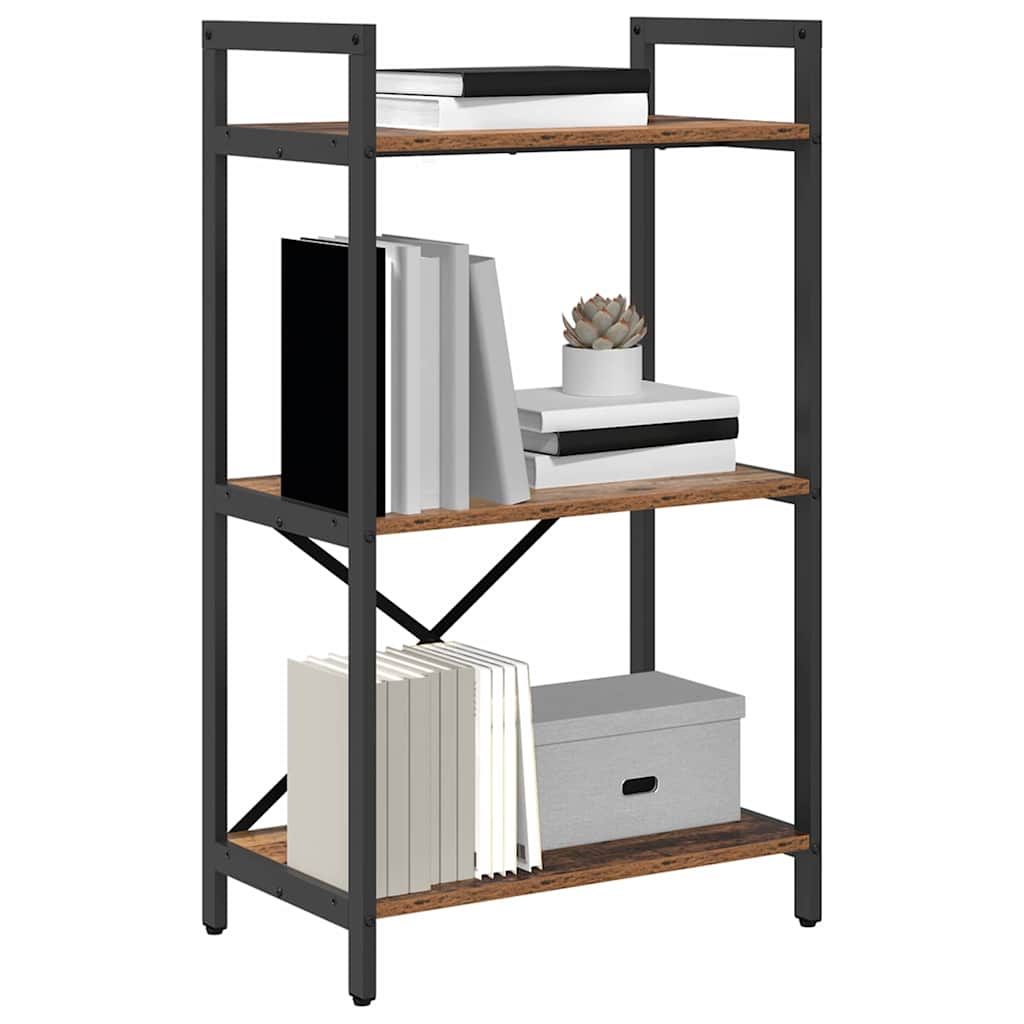 vidaXL Boekenkast Oud Hout 56 x 34 x 96 cm Bewerkt hout