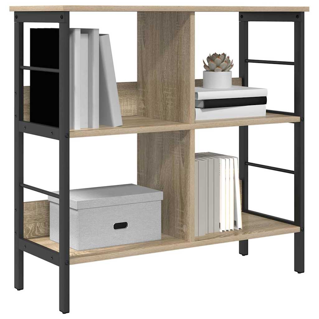 vidaXL Boekenkast Sonoma Eiken 82 x 32 x 79 cm Bewerkt hout