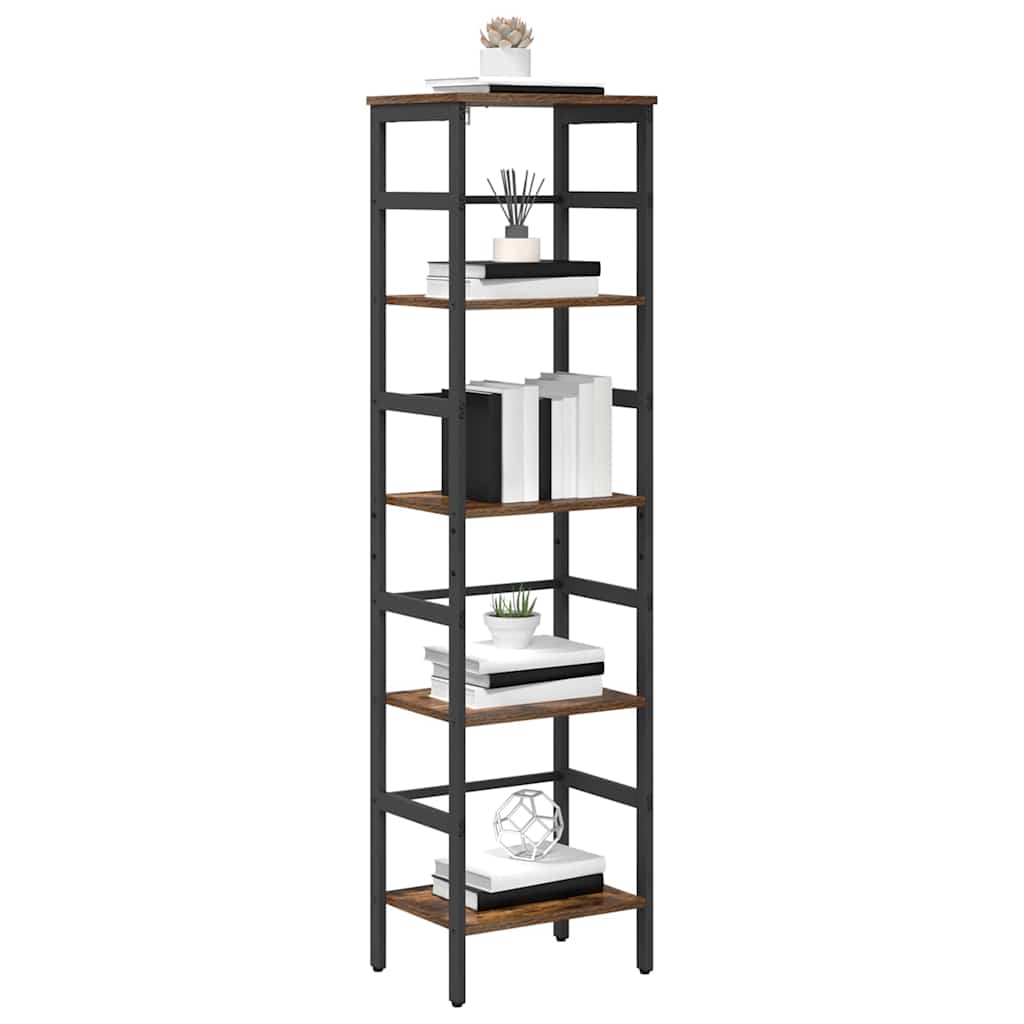 vidaXL Boekenkast Gerookt eiken 40 x 29,5 x 149 cm Bewerkt hout