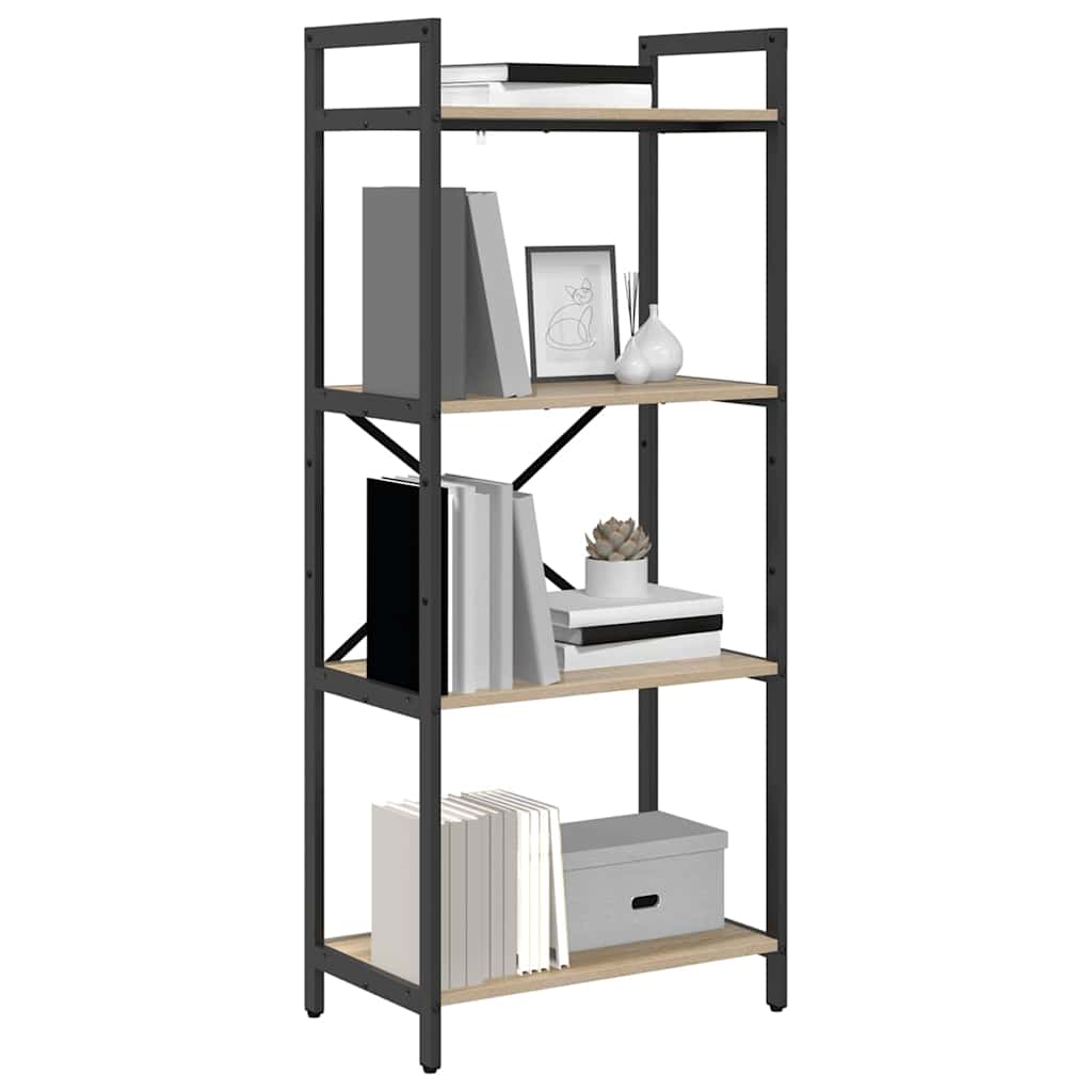 vidaXL Boekenkast Sonoma Eiken 56 x 34 x 133,5 cm Bewerkt hout