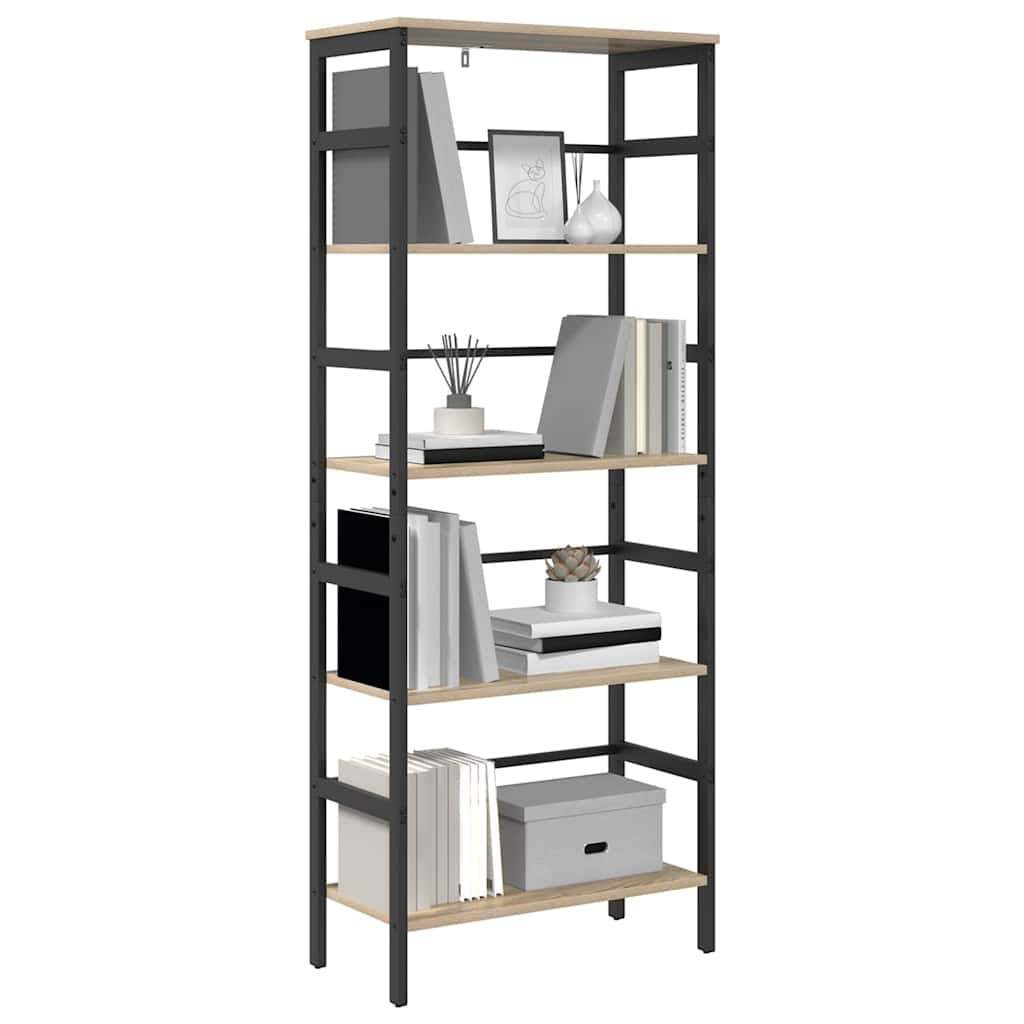 vidaXL Boekenkast Sonoma Eiken 60 x 29,5 x 149 cm Bewerkt hout