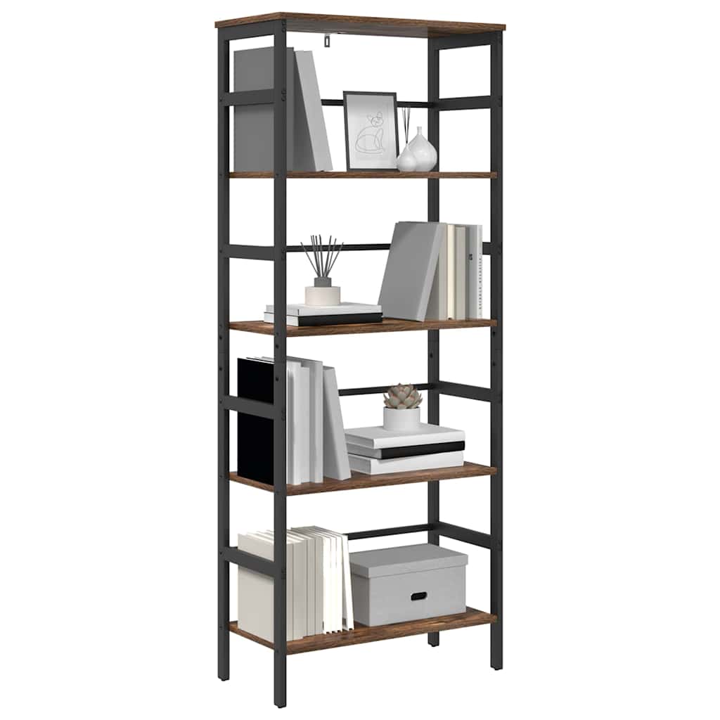 vidaXL Boekenkast Gerookt eiken 60 x 29,5 x 149 cm Bewerkt hout