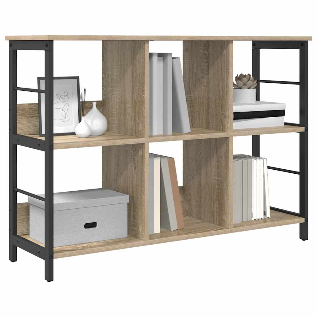 vidaXL Boekenkast Sonoma Eiken 102 x 32 x 72,5 cm Bewerkt hout