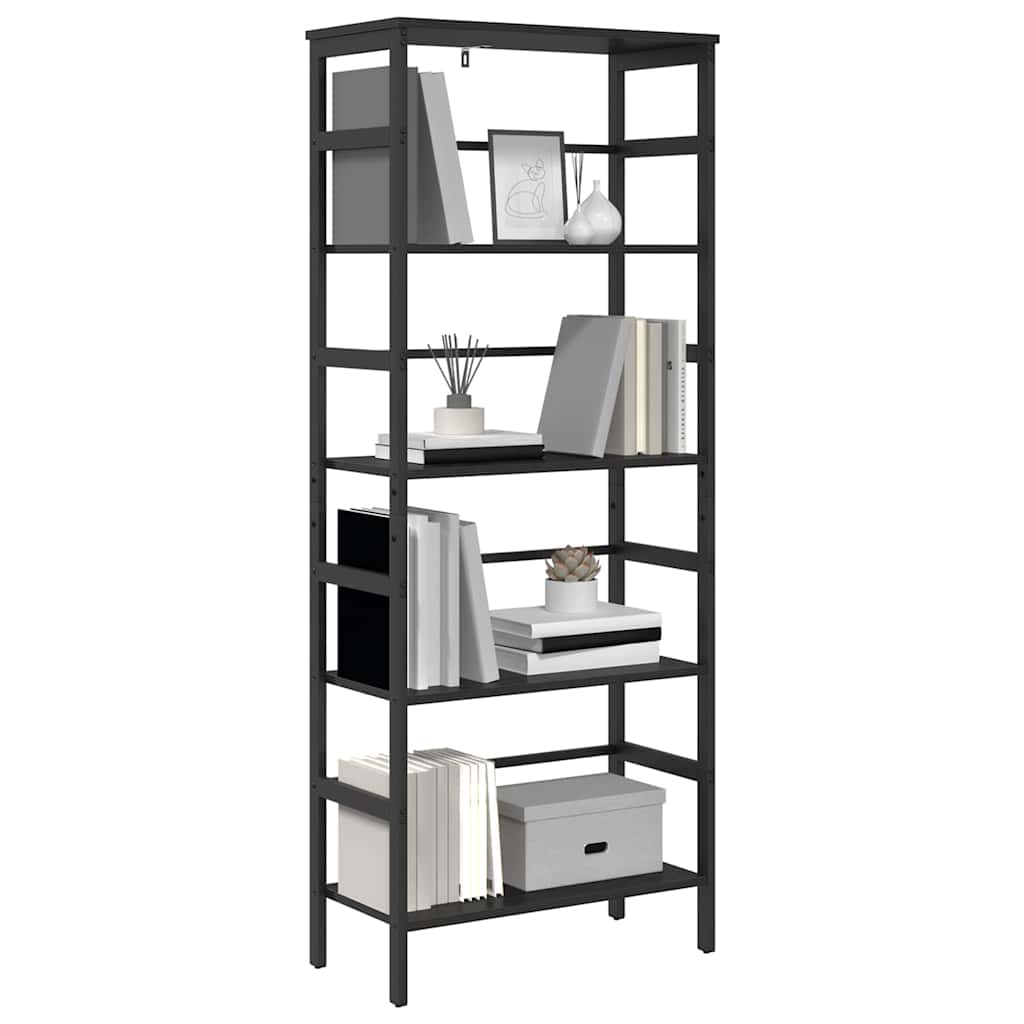 vidaXL Boekenkast Zwart Eiken 60 x 29,5 x 149 cm Bewerkt hout