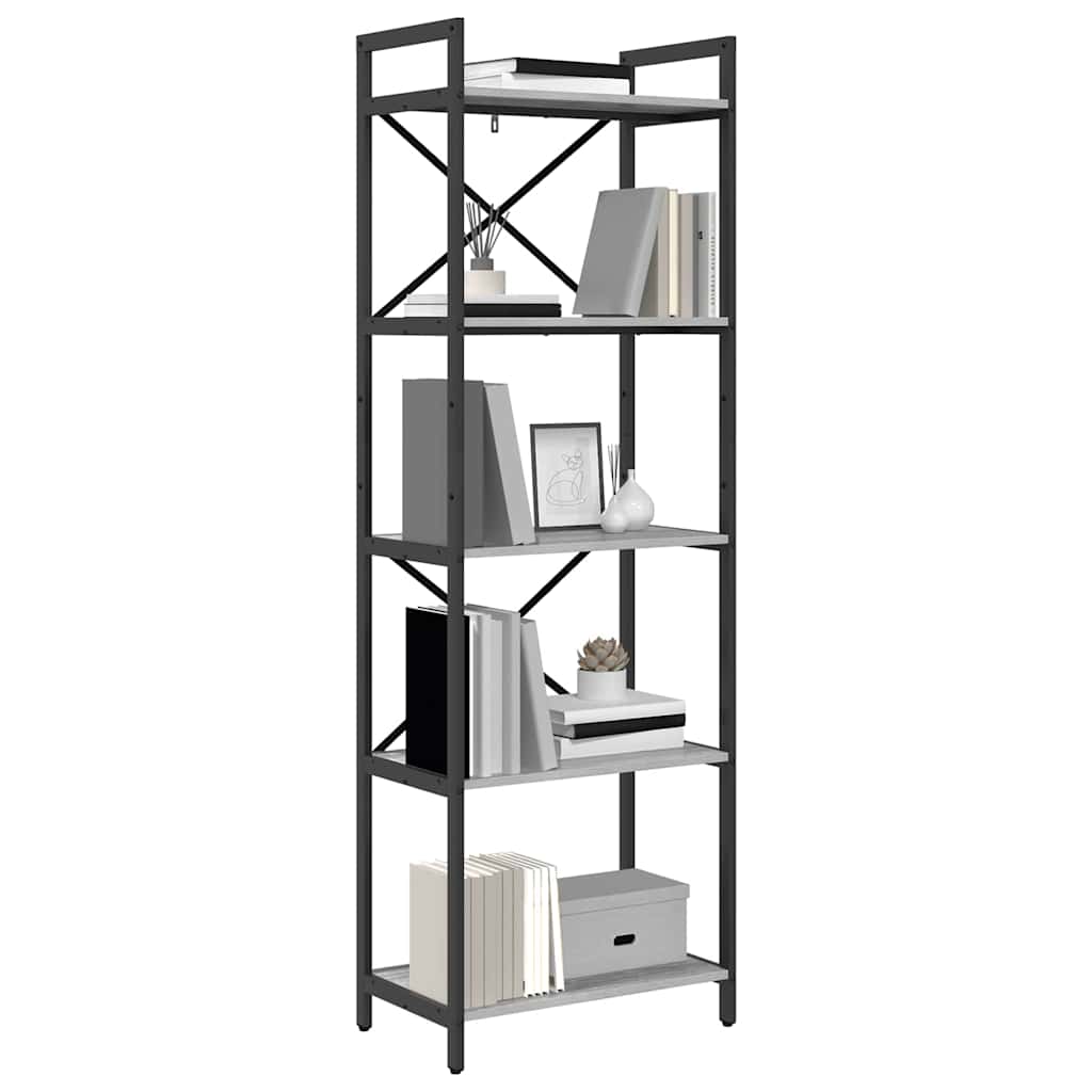 vidaXL Boekenkast Grijs Sonoma 56 x 34 x 171 cm Bewerkt hout