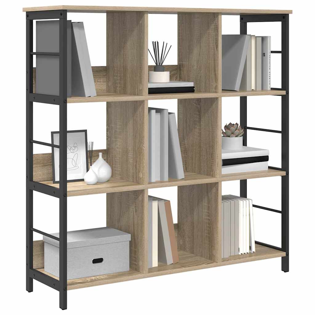 vidaXL Boekenkast Sonoma Eiken 102 x 32 x 104,5 cm Bewerkt hout