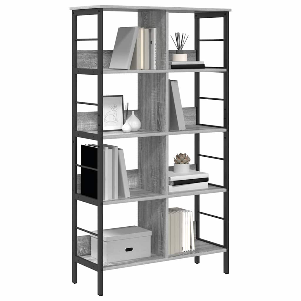 vidaXL Boekenkast Grijs Sonoma 82 x 32 x 144,5 cm Bewerkt hout