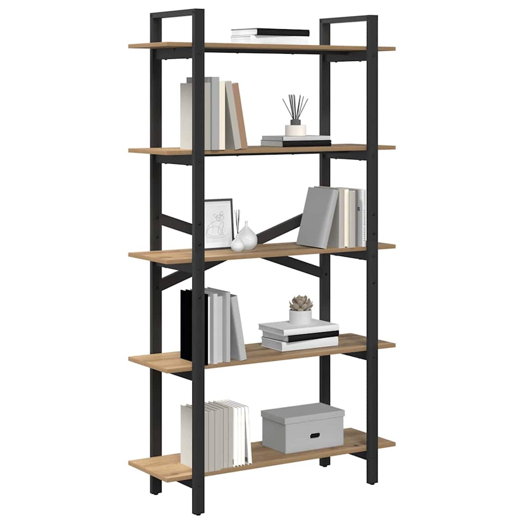 vidaXL Boekenkast Artisan Eiken 100 x 33,5 x 178 cm Bewerkt hout