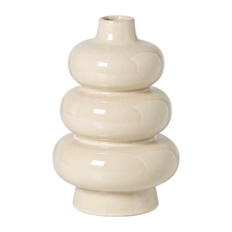 Xenos Vaas drielaags - beige - ø15.5x25.5 cm