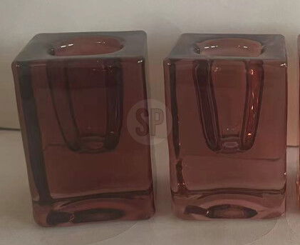 Nampook Kandelaar glas 4x6 cm 2ass kl  - 