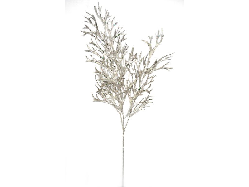 Buitengewoon de boet Kunst hertshoorn tak zilver, 71 cm  - 