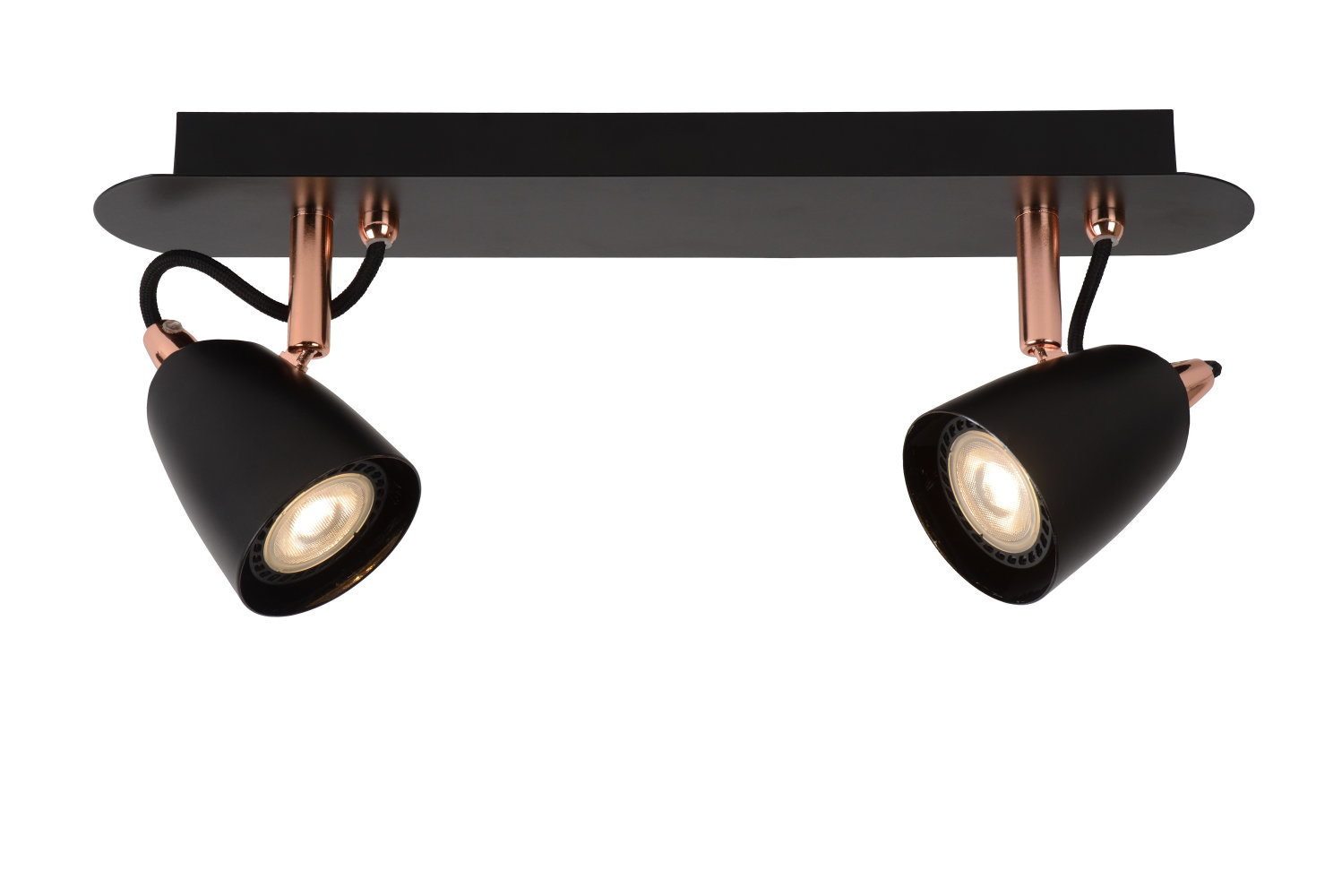 Lucide RIDE-LED - Plafondspot - LED Dimb. - GU10 - 2x5W 3000K - Koper