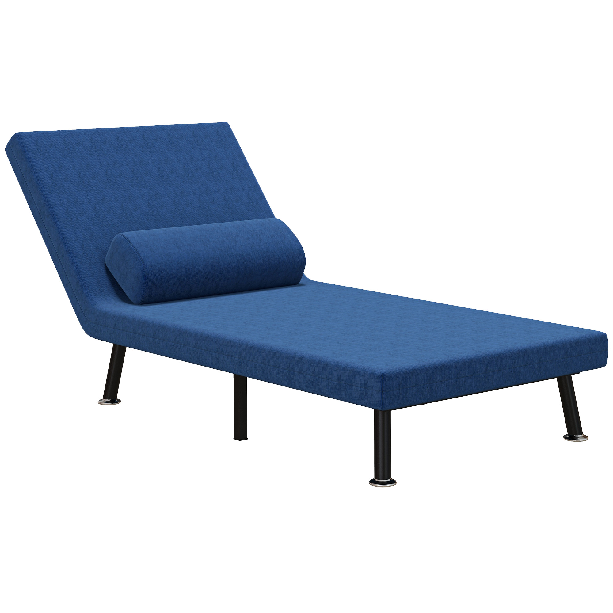 HOMCOM slaapfauteuil, multifunctioneel relaxfauteuil, verstelbare rugleuning, afneembare hoes, compact design, 90 x 80 x 70 cm, marineblauw | Aosom.nl