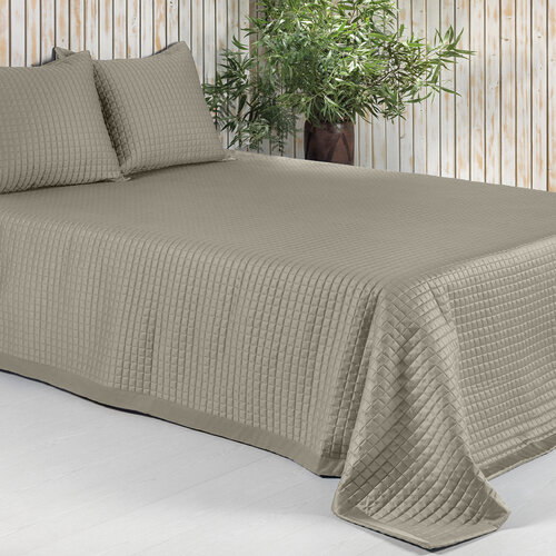 Dommelin Sprei Chicago Satijn 300TC Taupe 260x280 cm