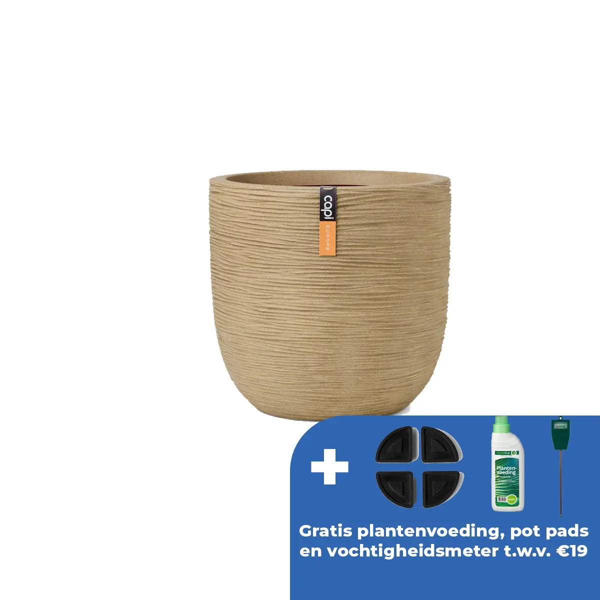 Capi Europe Pot bol rib nl d35h34cm beige