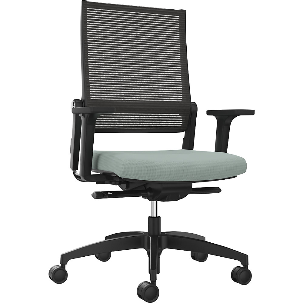 Dauphin Bureaustoel LORDO FLEX, met netrugleuning, blauwgroen