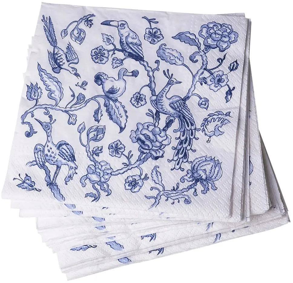 Heinen Delfts Blauw servet dodo 33x33cm delfts blauw 20 stuks