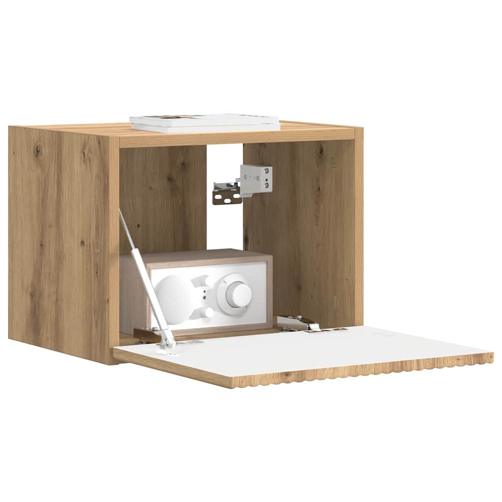 vidaXL TV Wandkast Ambachtelijk eiken 60 x 31 x 29.5 cm Bewerkt hout