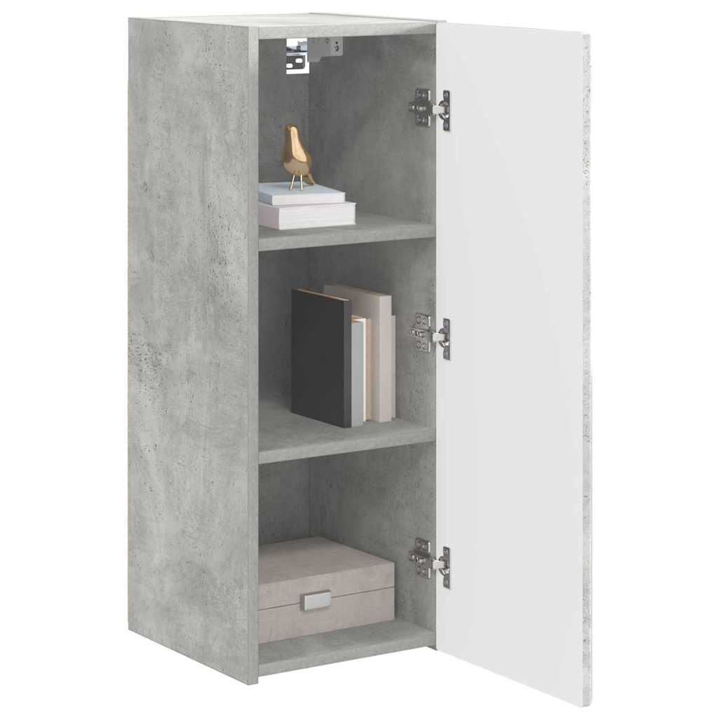 vidaXL TV Wandkast Wandgemonteerd Beton 30 x 31 x 80 cm Bewerkt hout
