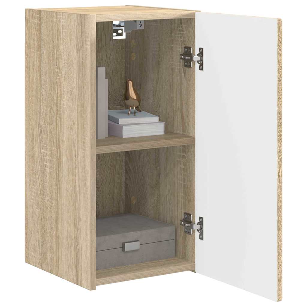 vidaXL TV Wandkast 2 pcs Sonoma 30 x 31 x 60 cm Bewerkt hout
