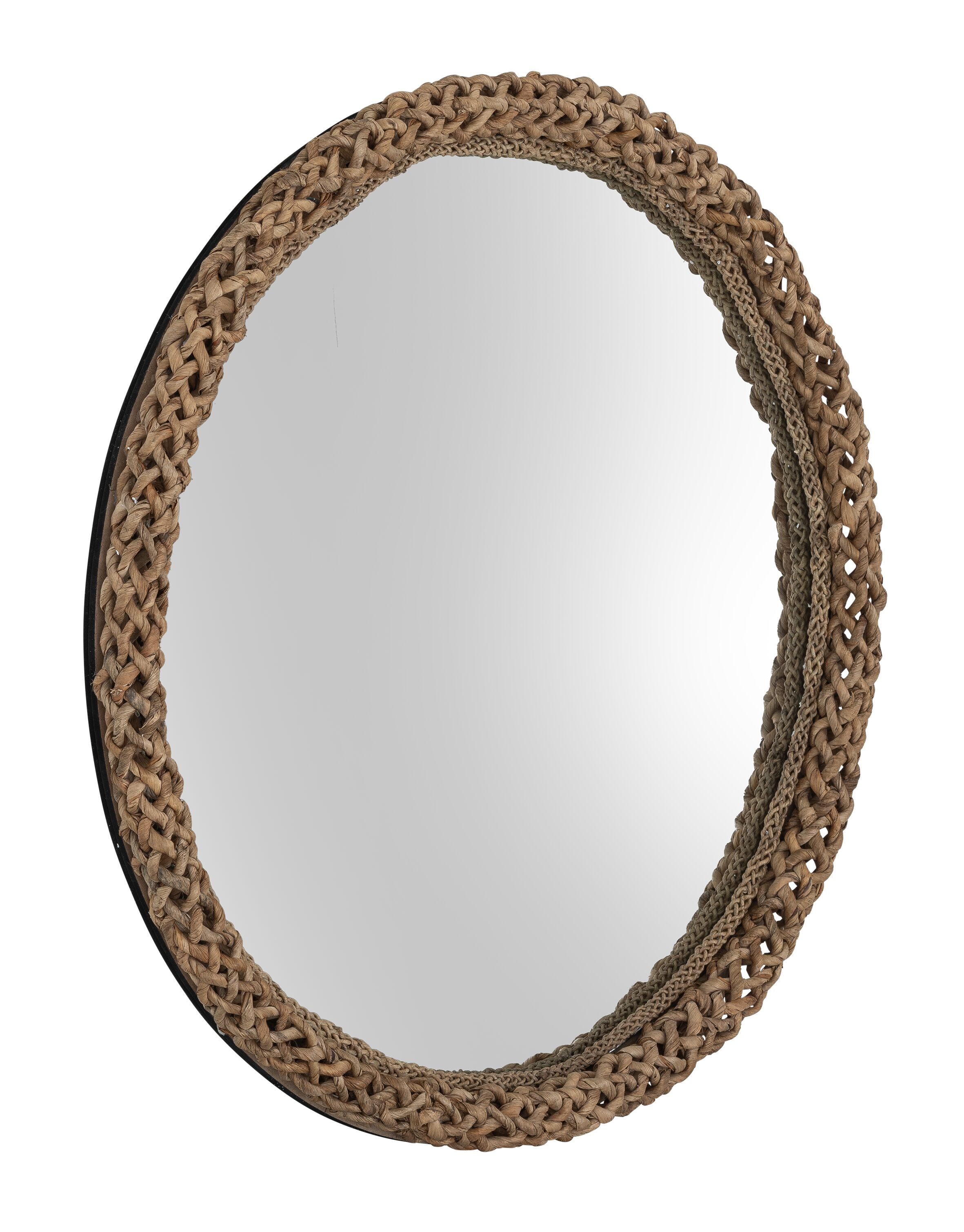 MUST Living Spiegel Puerto Rico, Ø80cm - Bruin