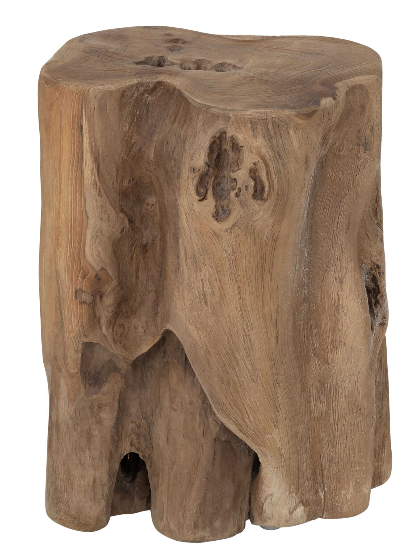 MUST Living Bijzettafel Bob Teakhout, 30cm - Bruin