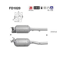 Ruß-/Partikelfilter, Abgasanlage AS FD1020