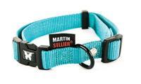 Martin sellier halsband nylon turquoise verstelbaar 30-45CM